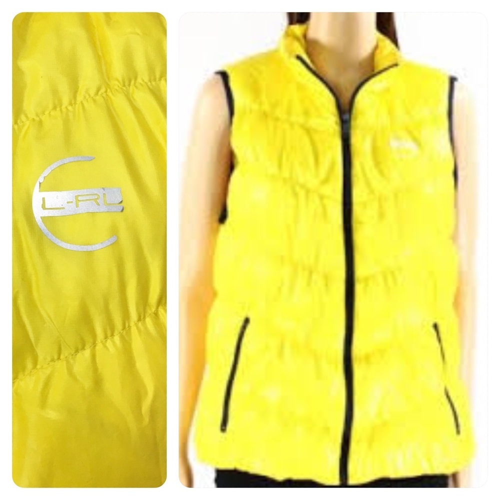 NWT! Ralph Lauren Down Yellow Quilted Puffer vest
